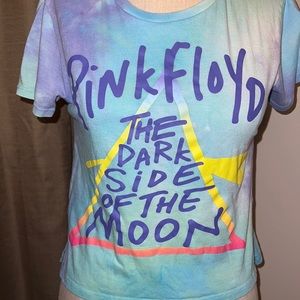 Small Child/X Small Ladies Pink Floyd The Dark Side of the Moon Tie Dyed Tee
